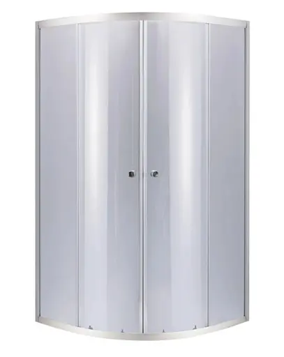 Набор Lidz Душевая кабина Latwa SC80x80.SAT.MID.GR полукруглая, стекло тонированное 4 мм + Душевой поддон Kapielka ST80x80x26, с панелью - фото 2