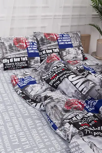 Пододеяльник Moon&Star Бязь Gold Люкс New York King Size 220x240 см - фото 4