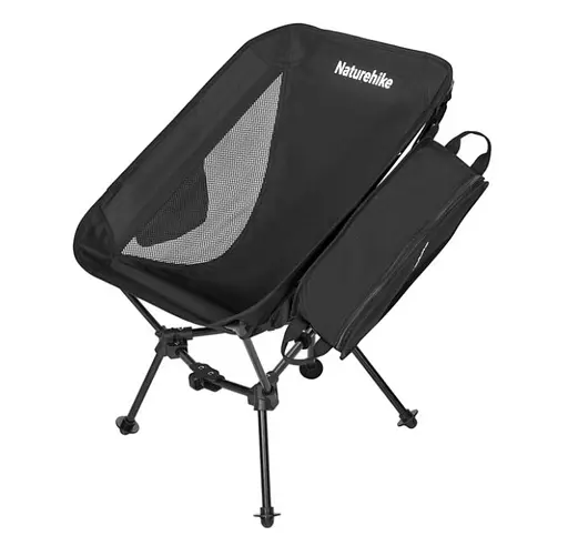 Крісло складане Naturehike Clamshell 001 Triangle Folding Moon Chair Чорний