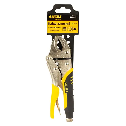 Клещи Sigma зажимные универсальные полукруглые 180мм CrV (4340251) - фото 9