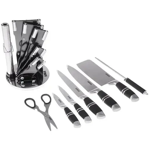 Набор ножей с подставкой 8 предметов Black (NS24SETKN) - фото 3