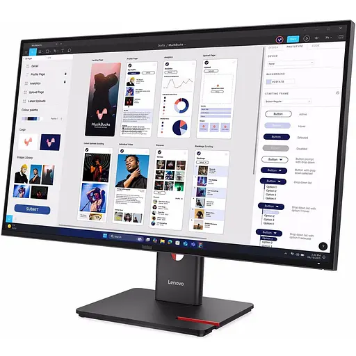 Монитор 31.5" Lenovo T32UD-40 UHD IPS 60Hz (64B0GAT1UA) - фото 3