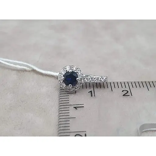 Золоті сережки Гаразд з діамантами і сапфірами. 3033353Б - фото 5