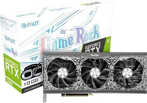 Відеокарта Palit RTX 3080 10Gb GameRock OC (NED3080H19IA-1020G) (GDDR6X, 320 bit, PCI-E v4.0 x16) Б/в - фото 6