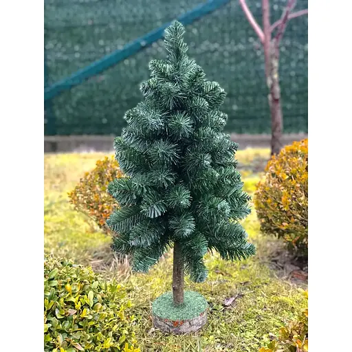 Ялинка штучна Hvoya Elegant настільна 65 см на пеньочку зелена - фото 6