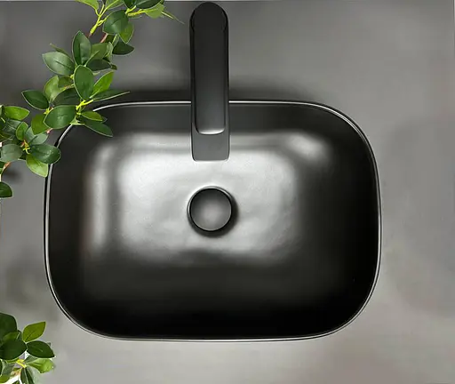 Умивальник VBI Ravenna black matt накладний VBI-011203, Чорний матовий - фото 3