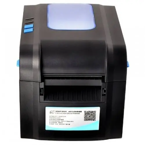 Принтер этикеток Xprinter XP-370B (термопечать, 152 мм/с, лента 82 мм, 203 DPI, USB+Serial, черный) - фото 1