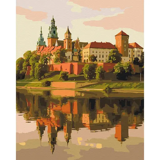 Картина за номерами на підрамнику Brushme Королівська резиденція над Віслою