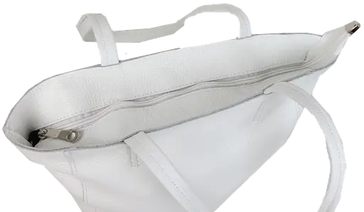 Женская сумка из натуральной кожи Borsacomoda белая sum0028732 - фото 7