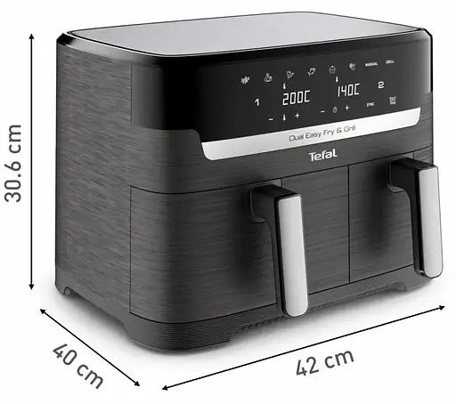 Мультипіч Tefal Dual Easy Fry & Grill Air Fryer EY905B10 - фото 4