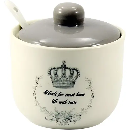 Цукорниця керамічна Interos Корона 350 мл (000015358) - фото 1