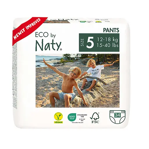 Еко підгузки трусики розмір 5. 12-18 кг., 34 шт. ECO BY NATY