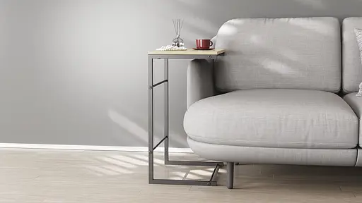 Столик Терри Ferrum-decor 650x440x330 Черный металл ДСП Дуб Сонома 16 мм (FRD-104651) - фото 3