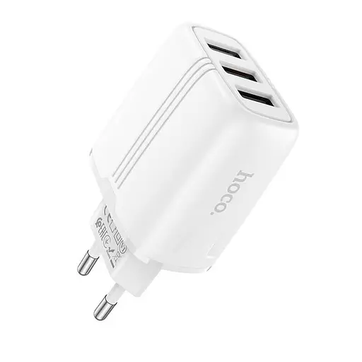 Адаптер мережевий HOCO Amazing three-port charger N15 |3USB, 3.4A| - фото 2