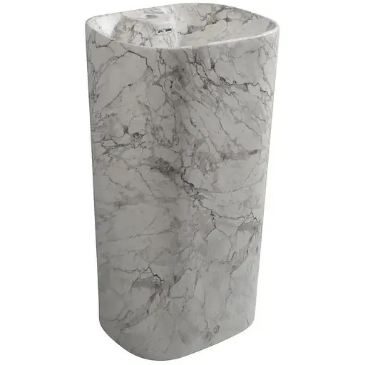 Умивальник підлоговий Mixxus Premium Diverse-1101 marble 460x380x840 мм з отвором під змішувач та пер MP6575, Мармур - фото 1