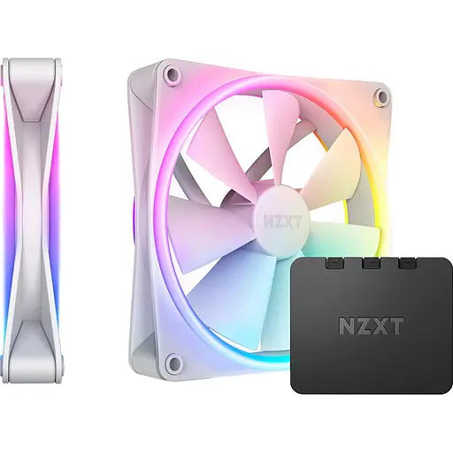 Вентилятор NZXT NZXT, F140RGB Duo - 140mm Dual-sided RGB Fan - Twin Pack (White) (RF-D14DF-W1) - фото 1