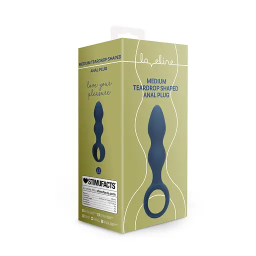 Анальна пробка Loveline Anal Plug 15.4 см (синій) - фото 4