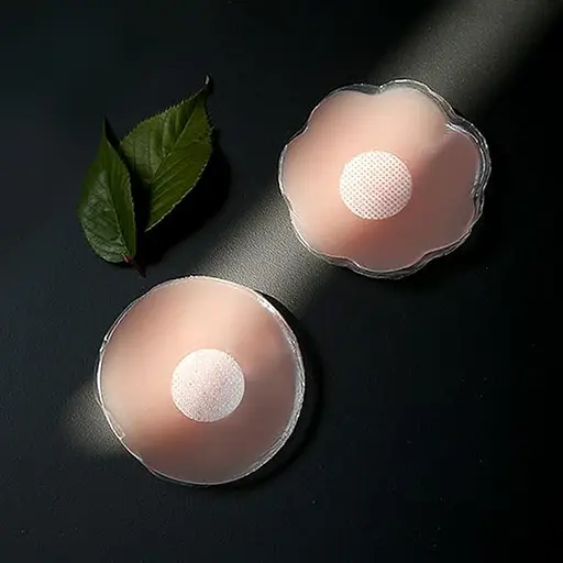 Жіноча накладка для сосків, гелева багаторазова і самоклеюча, чохли для сосків із силіконових наклейок - фото 4