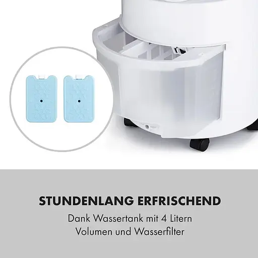 Охладитель воздуха Klarstein Waterfall 4-в-1 400 м³/ч (10035833) - фото 5