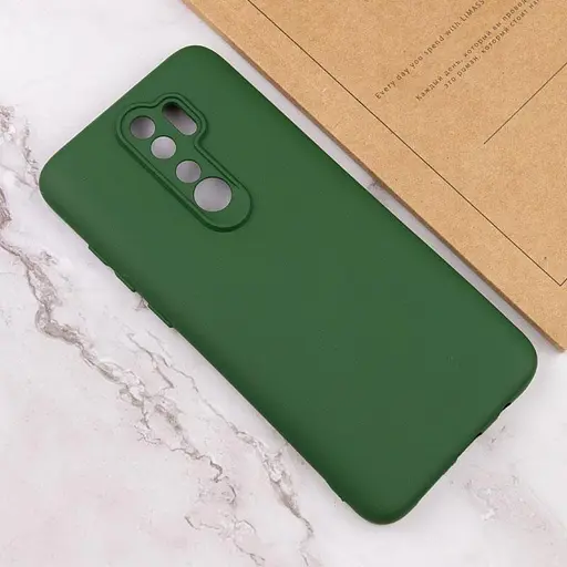 Чехол TPU Getman Liquid Silk Full Camera для Xiaomi Redmi 9 Зеленый / Dark green - фото 4