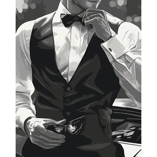 Картина за номерами на підрамнику Brushme Стильний джентльмен