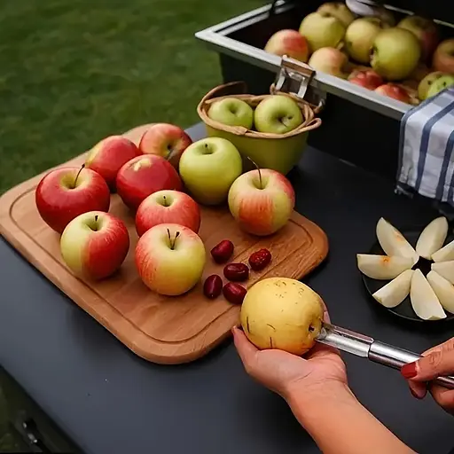 Нож для для быстрого и аккуратного вырезания удаления сердцевин с картофеля, яблок, груш и овощей, Kitchen Master 87937 - фото 6