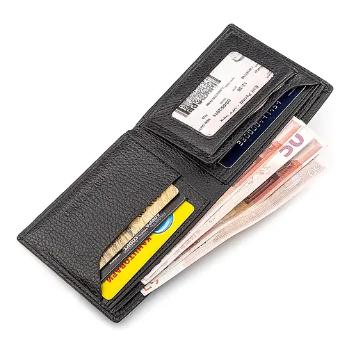 Мужской кожаный кошелек (ST160) ST Leather 11.5х9.5х2 см acs0015190 - фото 4