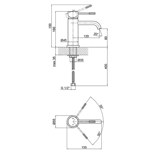 Смеситель для раковины Qtap Scorpio 1050105B - фото 3