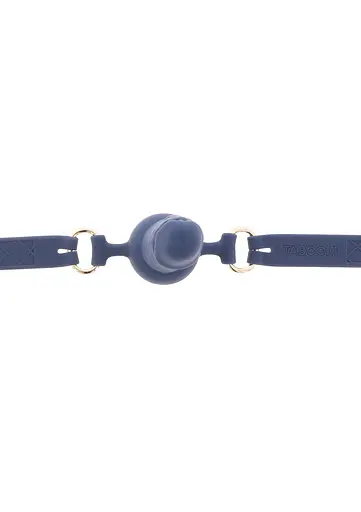 Кляп Taboom Silicone Supreme Breathable Penis Gag синій - фото 4