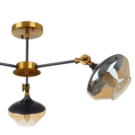 Люстра стельова Brille в спальню E27 60W G (BL-966C/3) - фото 6