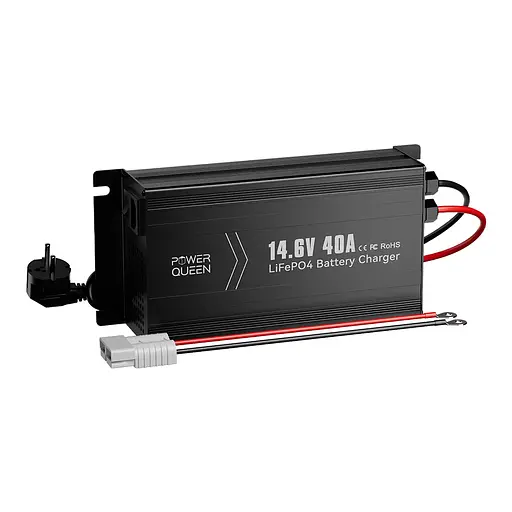 Зарядний пристрій для акумуляторних батарей LiFePO4 14.6V/40A Power Queen P12V40A-BCHA-Y (44-00529) - фото 1
