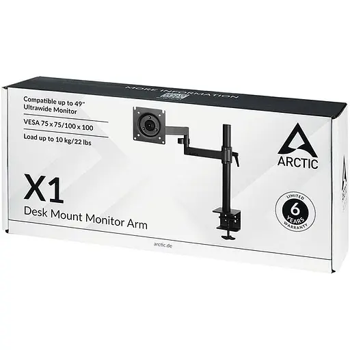 Настольный крепеж для монитора Arctic X1 24-43" Black (AEMNT00061A) [134148] - фото 6