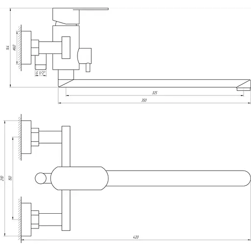 Смеситель для ванны Globus Lux SICILIA SQ-208 - фото 4
