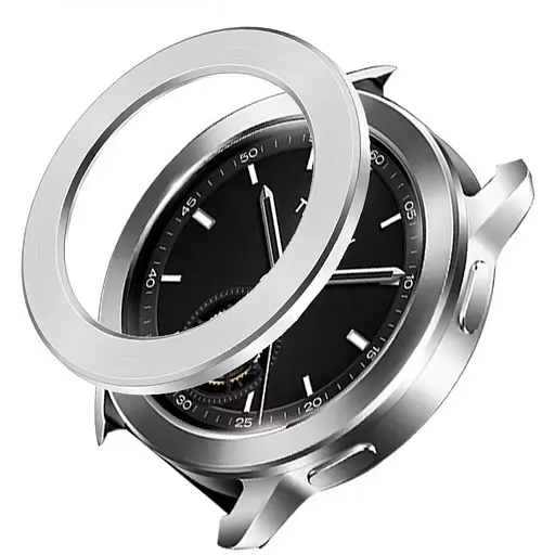 Безель металевий Sikai для смартгодинника Xiaomi Watch S3/S4 Automatic Topic Recognition Silver