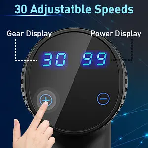 Массажный пистолет для мышц TYIAUS 30 скоростей 6 головок - фото 3