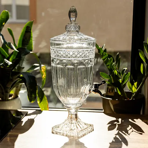 Лимонадниця з краном скляна 3 л диспенсер для напоїв лимонадник із краном Yiwu HP-19-293 - фото 4