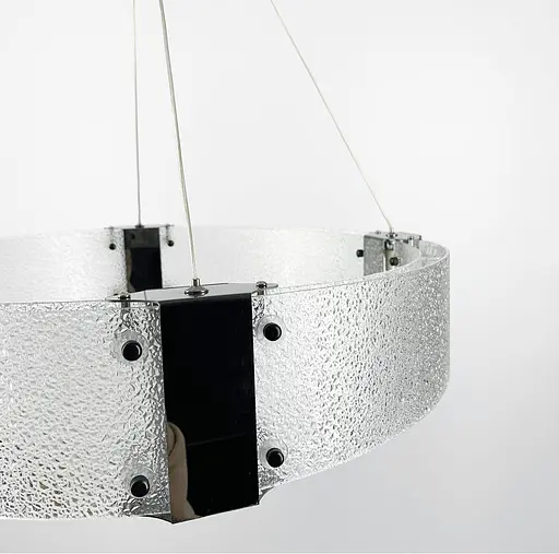 Дизайнерская LED люстра с фактурным стеклом Line.F Диаметр 60см - фото 7