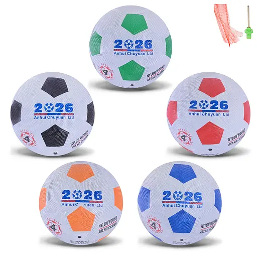 М’яч футбольний, 290 г, гумовий, розмір №4 (В асортименті) - фото 2