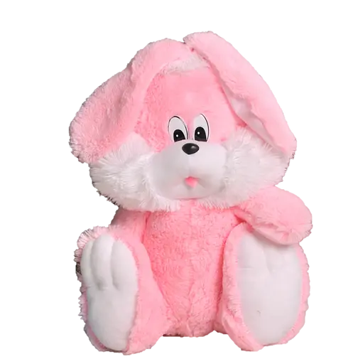 Зайчик сидячий Alina 110 см рожевий - фото 3