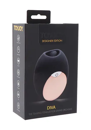 Стимулятор для клітора Toy Joy Diva The Teasing Tongue For Divine Orgasms 7.2 см чорний - фото 4