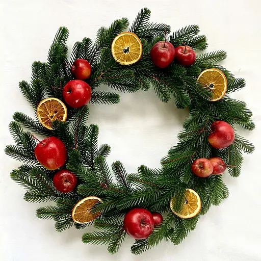 Венок новогодний рождественский Hvoya Traditional из литой хвои зеленый 50 см - фото 3