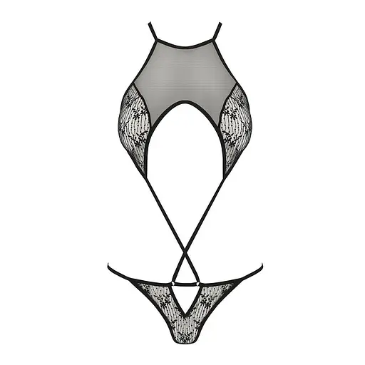 Ажурне боді Passion AZALIA Body black L/XL - фото 3