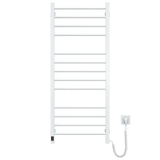 Электрический полотенцесушитель Navin Классик Квадро 500x1200 Sensor правая белая 12-028153-3680, Белый, Правое, Электронный - фото 2