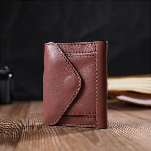 Женский кожаный кошелек Grande Pelle 8х10х1.5 см acs0025867 - фото 8