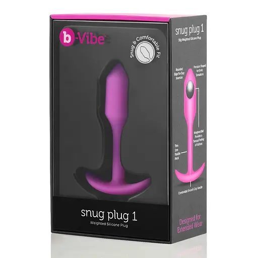 Анальна пробка B-Vibe Snug Plug 1 8,6 см (рожевий) - фото 12