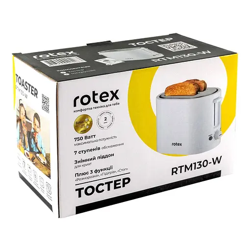 Тостер Rotex RTM130-W - фото 4