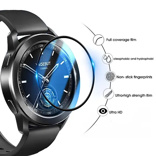 Захисна плівка VSKEY з рамкою для смартгодинника Xiaomi Watch S3 / S1 1 шт. - фото 2