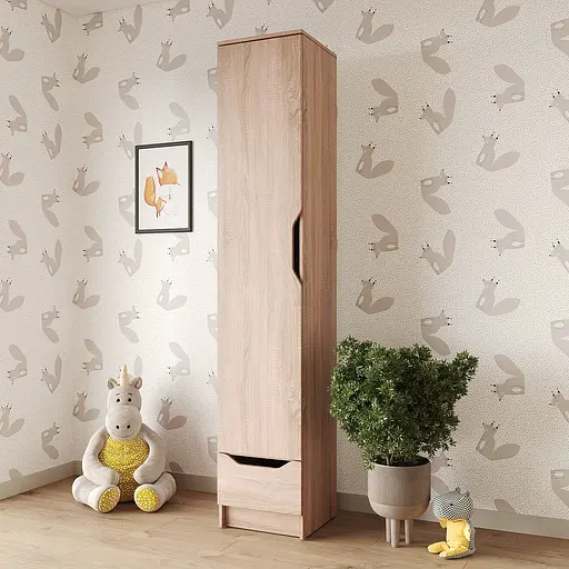 Пенал закрытый 1Д1Ш Лилу 40x40x210 см Дуб сонома (MBS-1391)