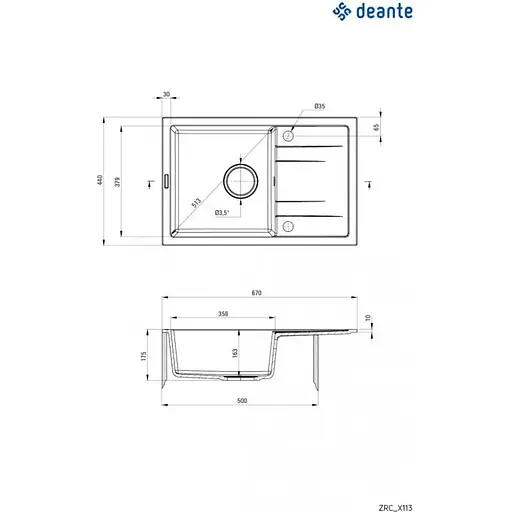 Кухонная мойка Deante Corio ZRC 2113 - фото 2