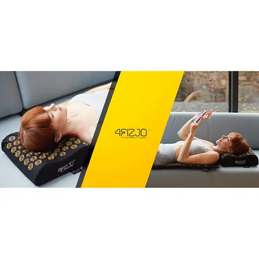 Коврик акупунктурный с подушкой 4FIZJO Ergo Mat Аппликатор Кузнецова Black/Gold (P-5907739313881) - фото 8